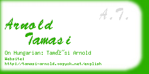 arnold tamasi business card
